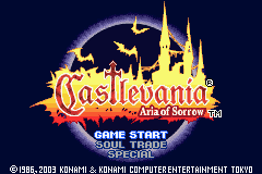Castlevania - Aria of Sorrow Title Screen